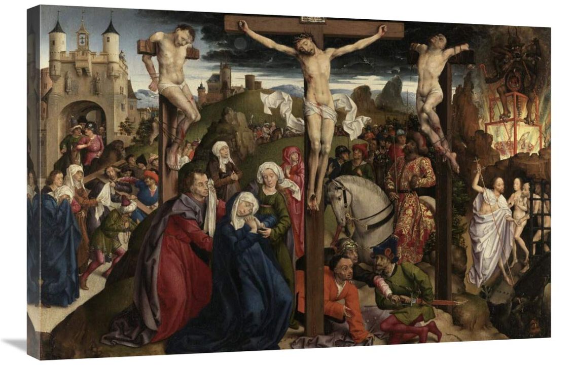The Crucifixion-Canvas Art-36x24