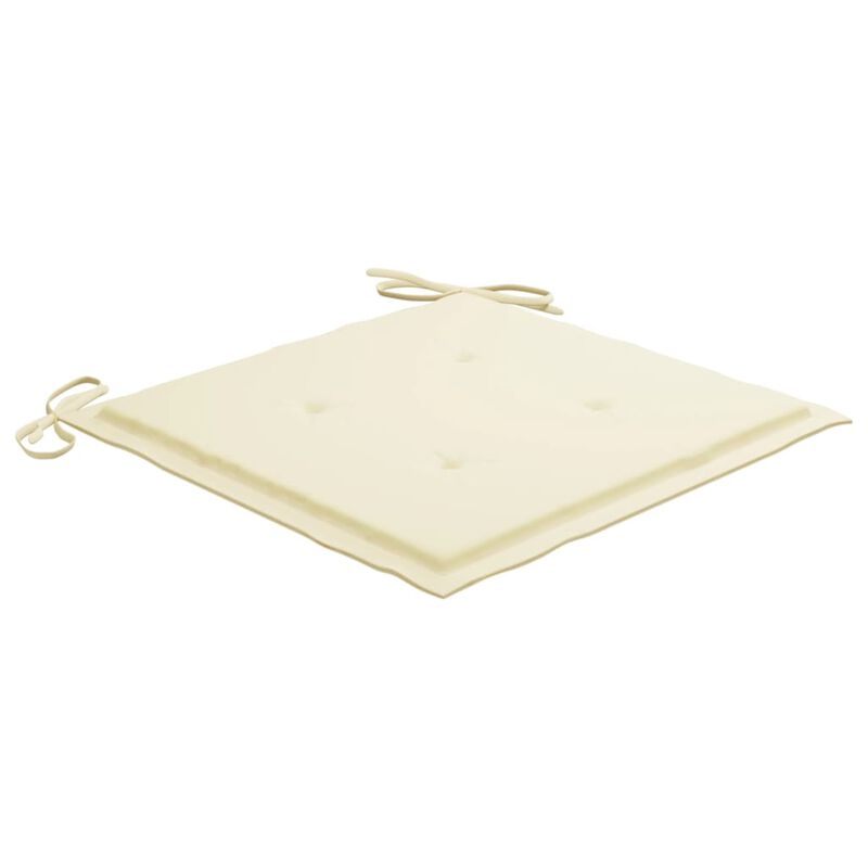 vidaXL Garden Chair Cushions 6 pcs Cream 19.7"x19.7"x1.6" Fabric