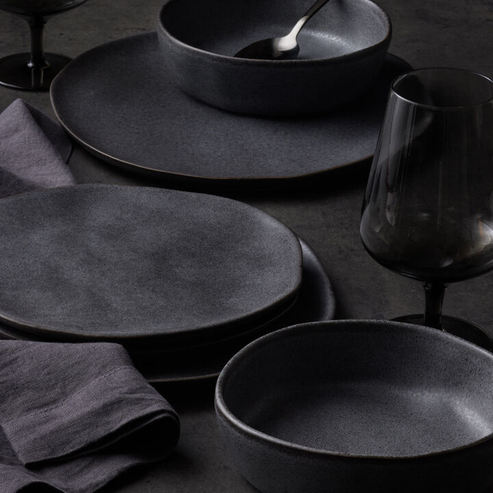 Stone by Mercer Project Hekonda Debossed Stoneware 16 Piece Dinnerware Set