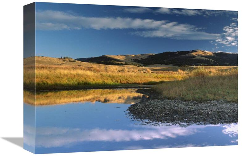 Absaroka Range and Slough Creek, Yellowstone National Park, Wyoming-Canvas Art-16x12