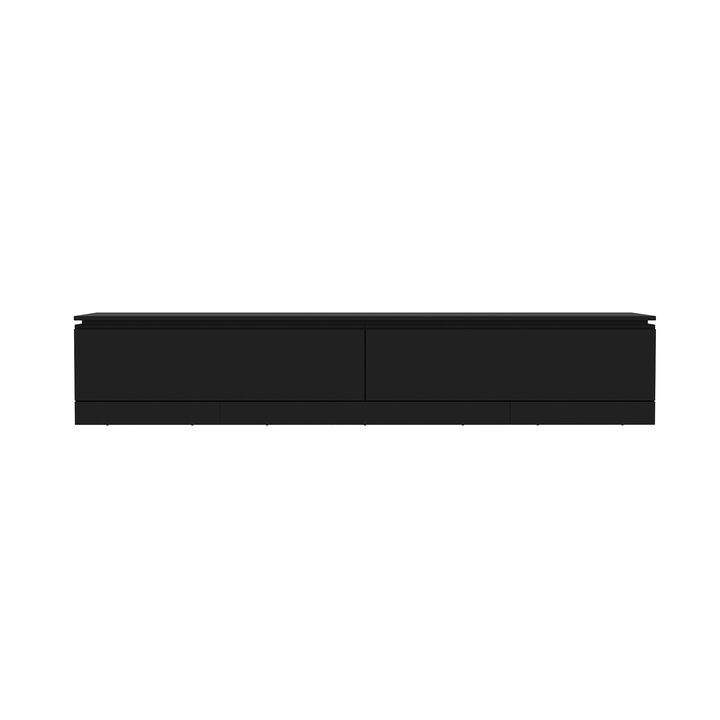FUFU&GAGA Modern Adjustable TV Stand with Storage Drawers and Open Shelf, (63"-93.7" W x 15.3" D x 11.8" H),Black