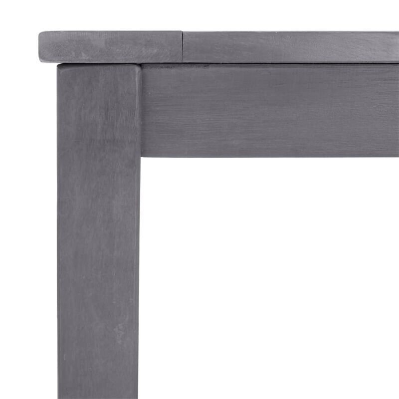 vidaXL Garden Table Gray Wash 55.1"x31.5"x29.1" Solid Acacia Wood