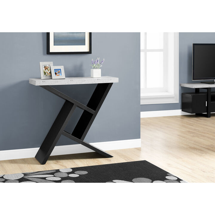 Monarch Specialties I 2406 Accent Table, Console, Entryway, Narrow, Sofa, Living Room, Bedroom, Laminate, Grey, Black, Contemporary, Modern