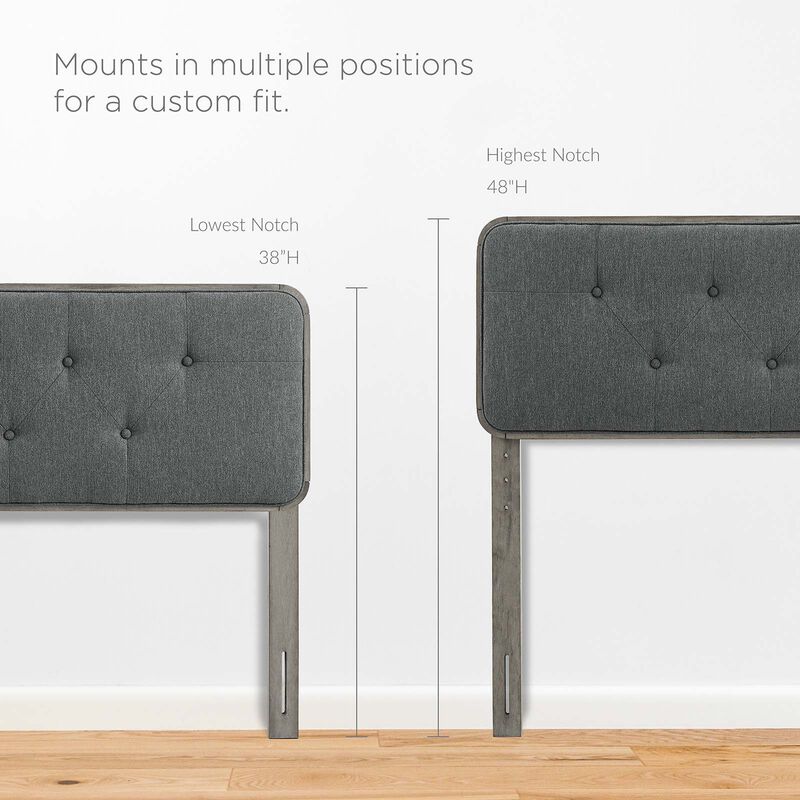 Modway - Collins Tufted King Fabric and Wood Headboard