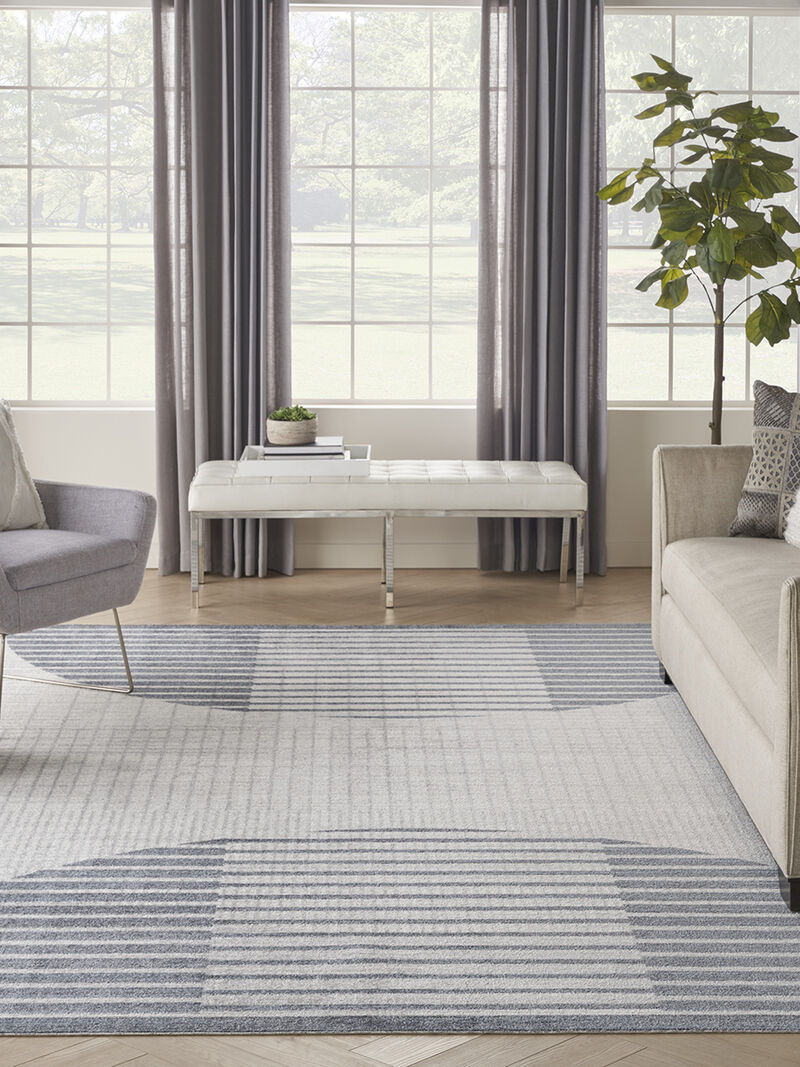 Astra Machine Washable ASW03 Ivory/Blue 7'10" x 10' Rug