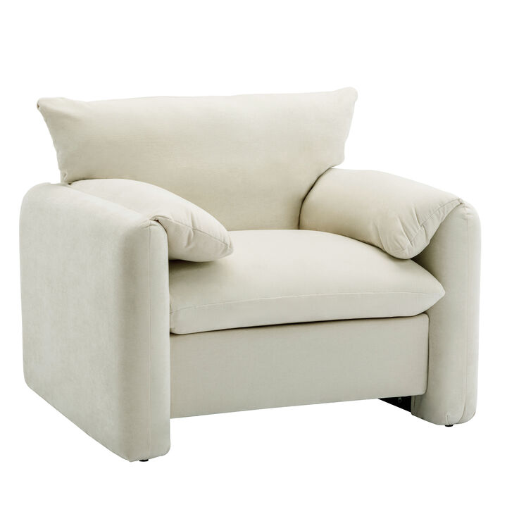 Modern Style Chenille Oversized Armchair Accent Chair Single Sofa Lounge Chair 38.6'' W for Living Room