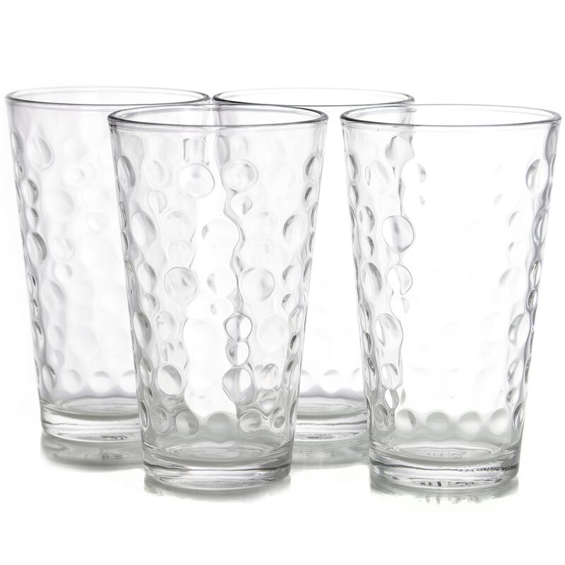 Gibson Home Great Foundations 4 Piece 16 oz. Tumbler Set in Bubble Pattern