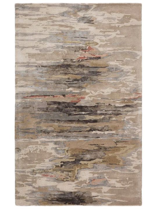 Genesis Ryenn Tan/Taupe 5' x 8' Rug
