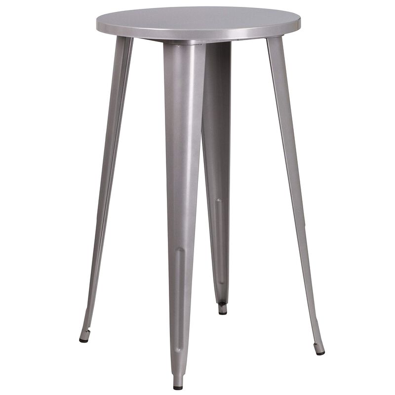 24RD Orange Metal Bar Table