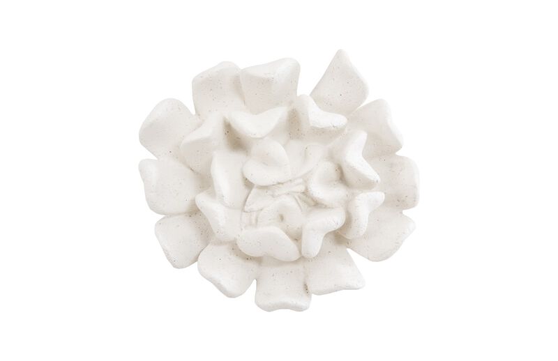 Topsy Turvy Succulent Wall Art in White Stone