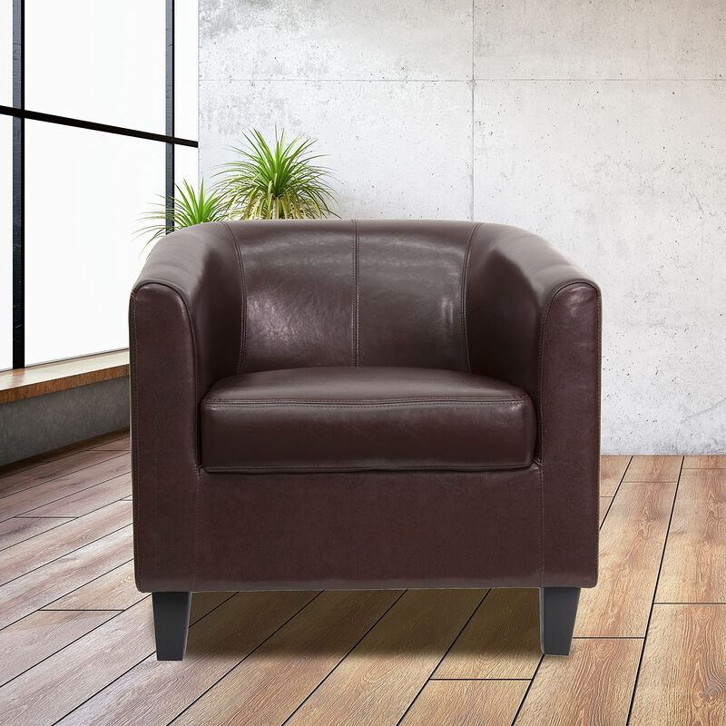 Flash Furniture Katie Brown LeatherSoft Lounge Chair
