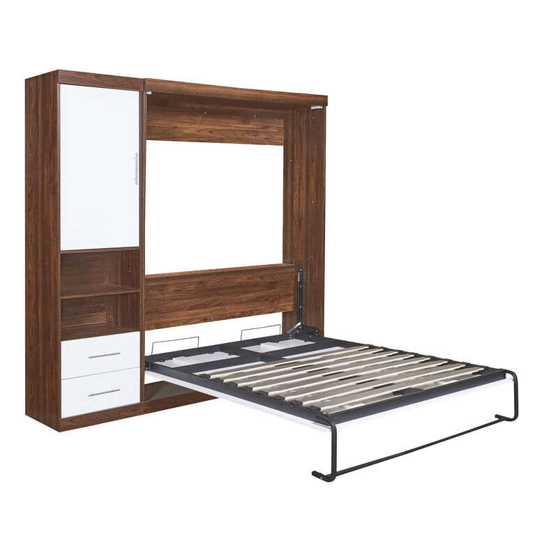 Merax Murphy Bed Wall Bed with Cabinet