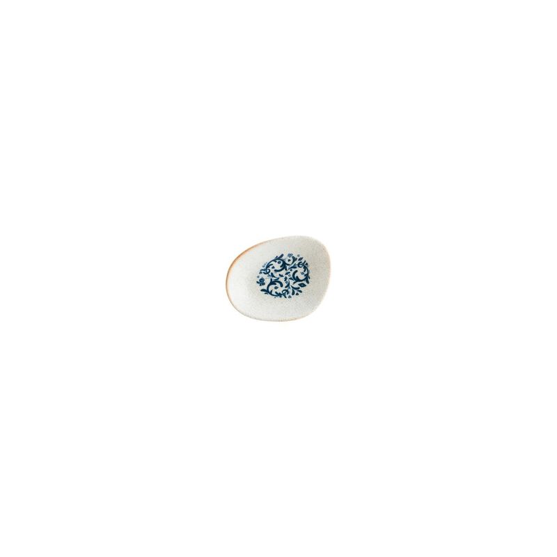 Viento 4" x 3" x h:0.75" 1 oz. Organic Decorated Porcelain Bowl (Set of 4)
