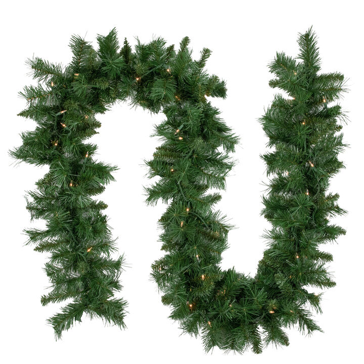 9' x 10" Pre-Lit Chatham Pine Artificial Christmas Garland  Clear Lights