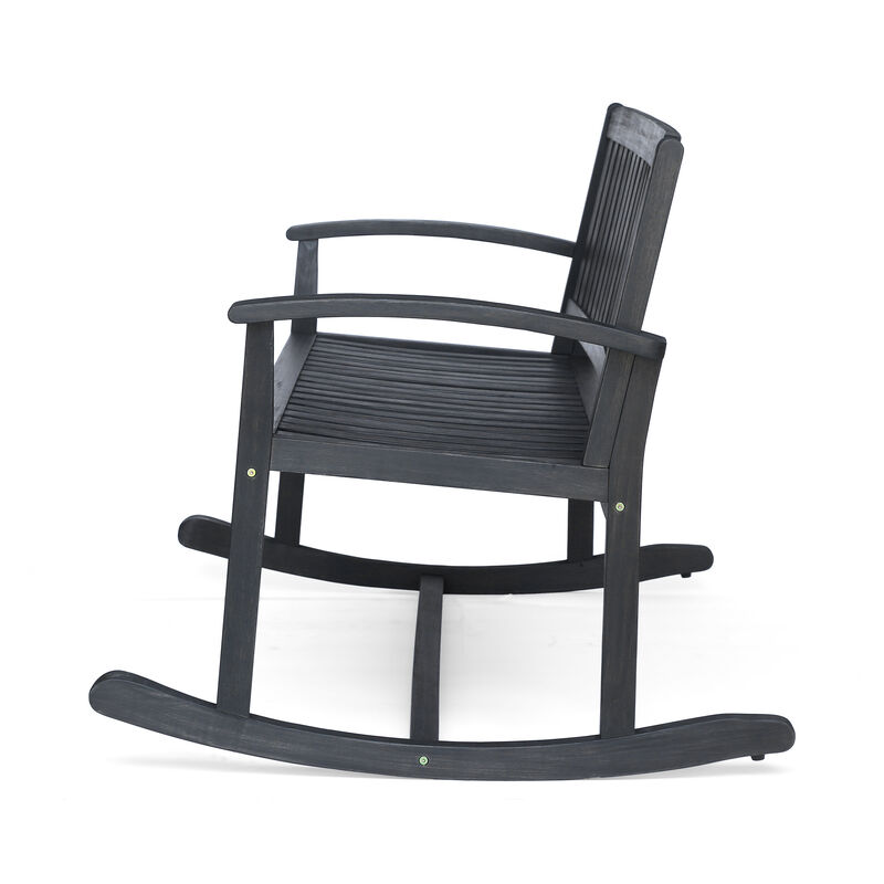 Merax Modern Nursery Rocking Loveseat Wooden Chair