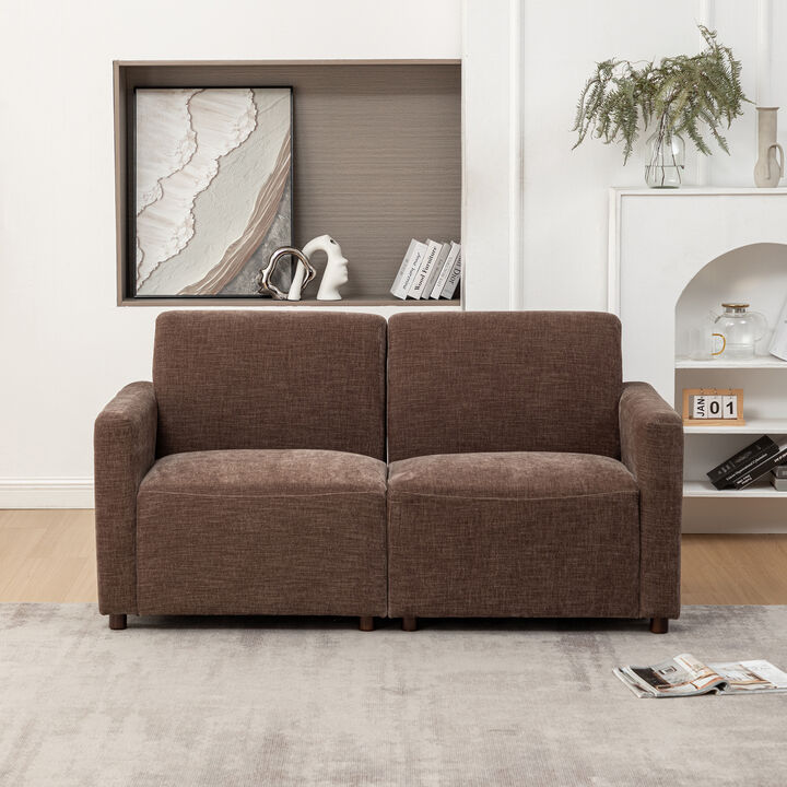 Duvall 2 Piece Modular Sofa -  Brown