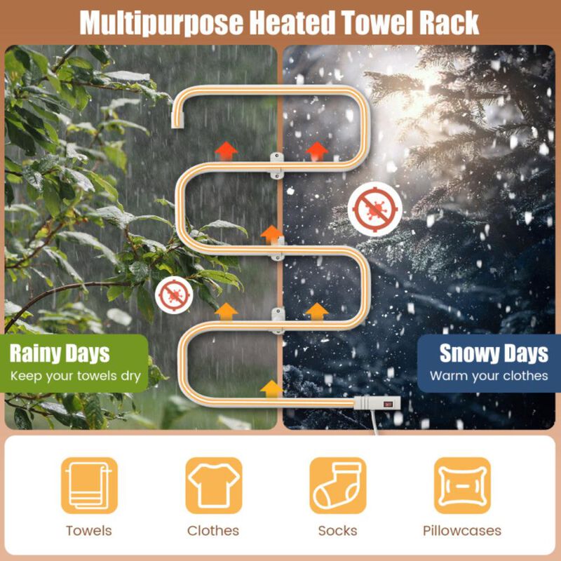 Hivvago 100W Electric Towel Warmer Drying Rack