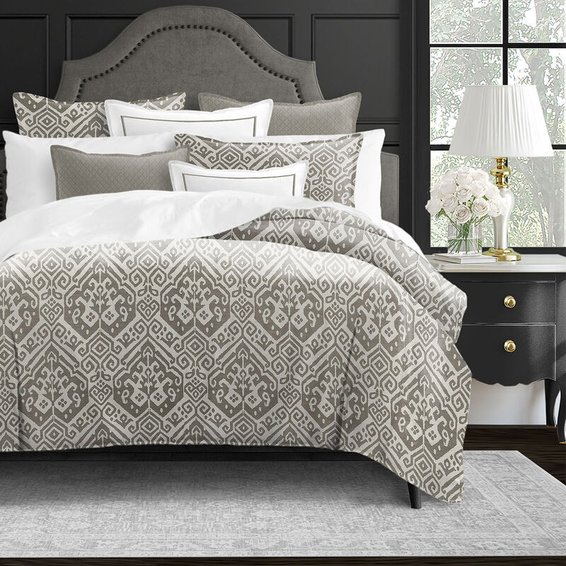6ix Tailors Fine Linens Teagan Truffle Coverlet Set