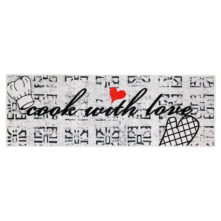 SUSSEXHOME Non Skid 70 % Cotton Washable Kitchen Runner Rug - 20 x 59 Inches