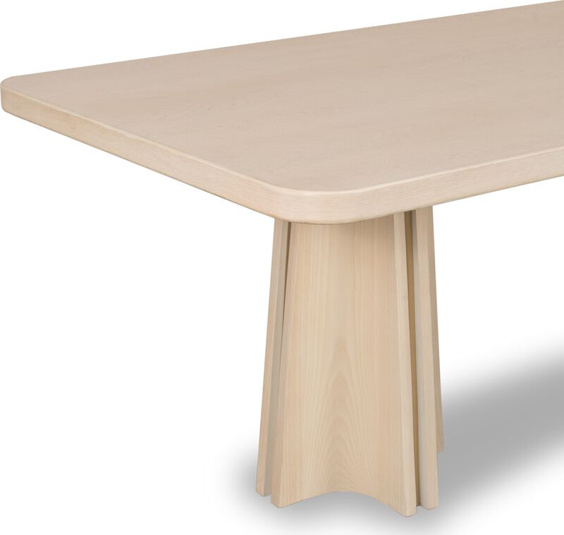 Zinnia Ash Wood Double Pedestal Dining Table
