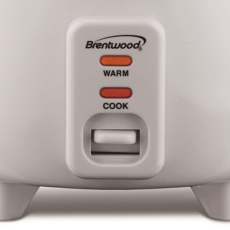 Brentwood 4 Cup Rice Cooker / Non-Stick with Steamer in White