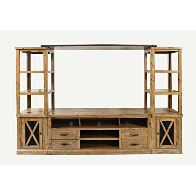 Jofran Telluride Rustic Farmhouse Solid Wood Entertainment Center with 70 TV Console