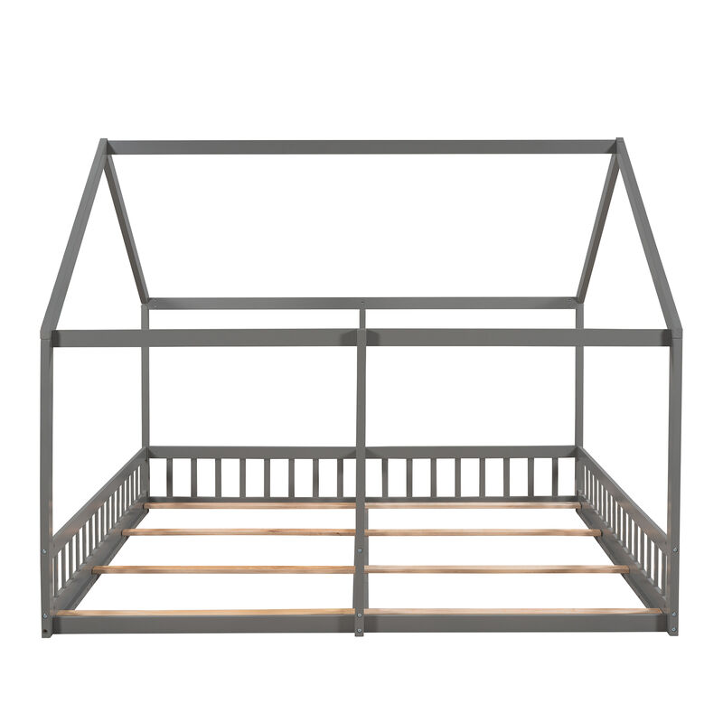 Merax House Platform Beds  with 2 Shared Beds