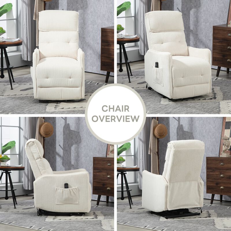 Mondawe Electric Recliner Chairs, Side Pocket Power Chaises Pocket Springs Seat Cushion