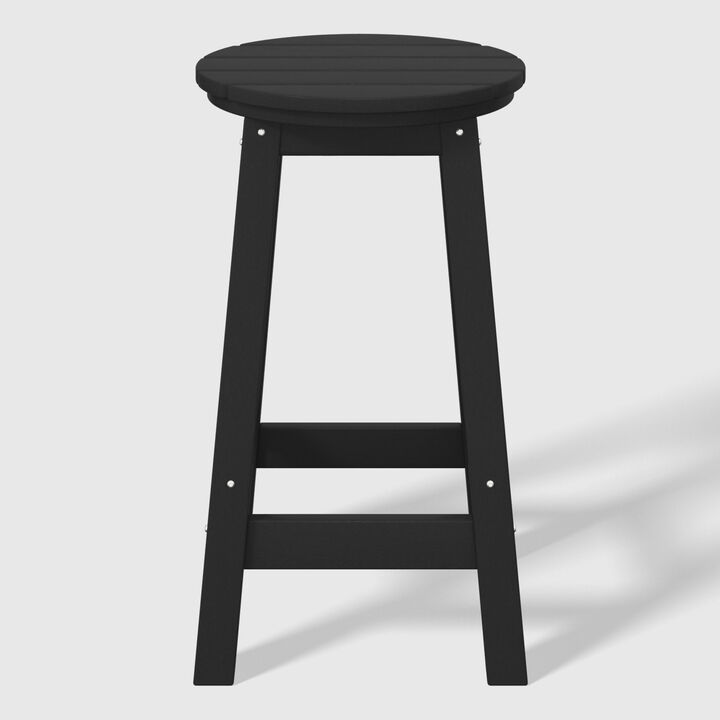 WestinTrends 24" HDPE Outdoor Patio Round Counter Height Bar Stool