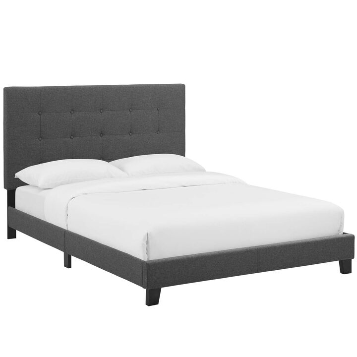 Modway - Melanie Full Tufted Button Upholstered Fabric Platform Bed