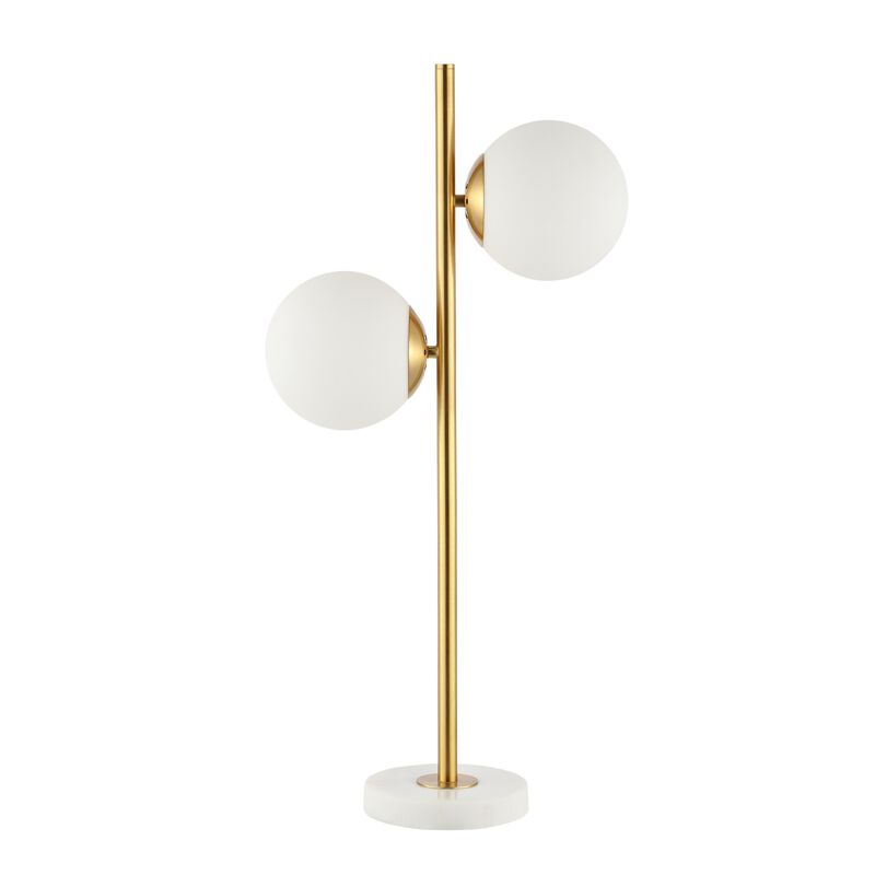 Amelie 2-Light Coastal Vintage Iron LED Table Lamp