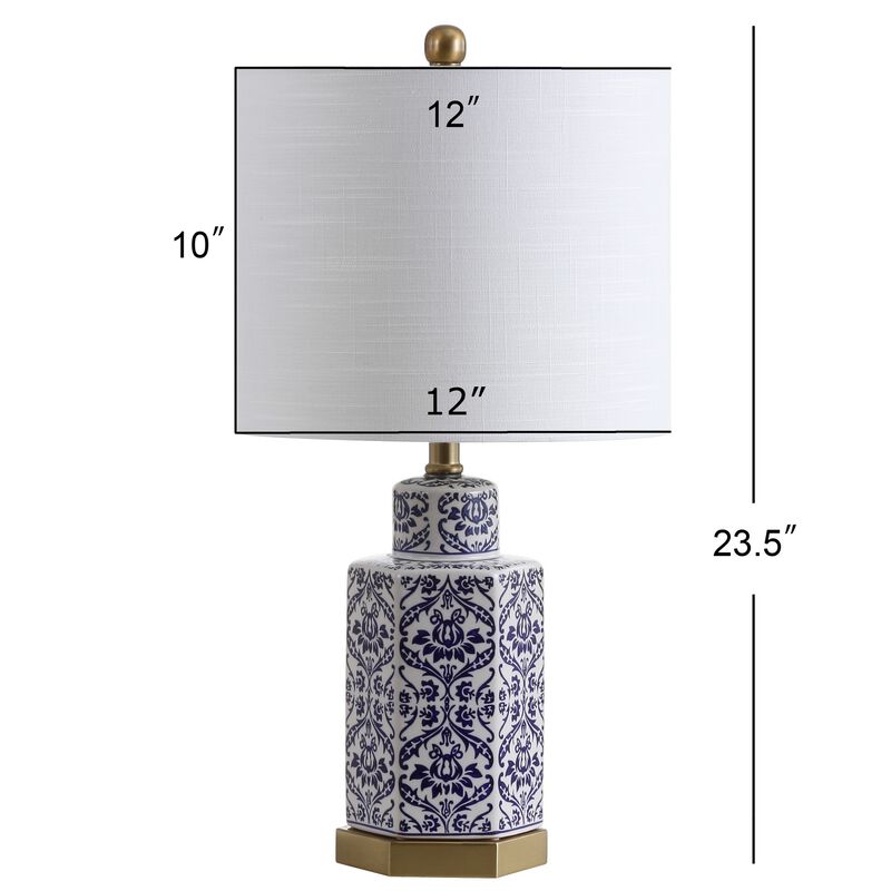 Diana Ginger Jar Ceramic/Metal LED Table Lamp