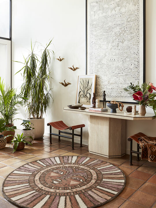 Ayo AYO02 Berry/Spice 3' x 3' Round Rug