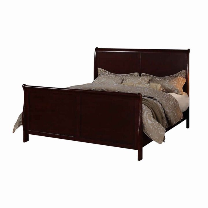 Astonishing Queen Louis Phillippe Bed , Cherry-Benzara