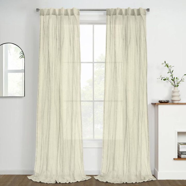 Habitat Paloma Sheer Dual Header Stylish and Functional Curtain Panel