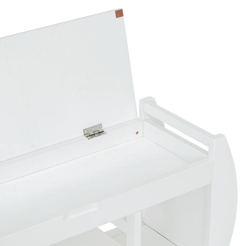 Merax Retro Shoes Storage Bench with Cushion