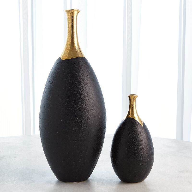 Dipped Golden Crackle Vase
