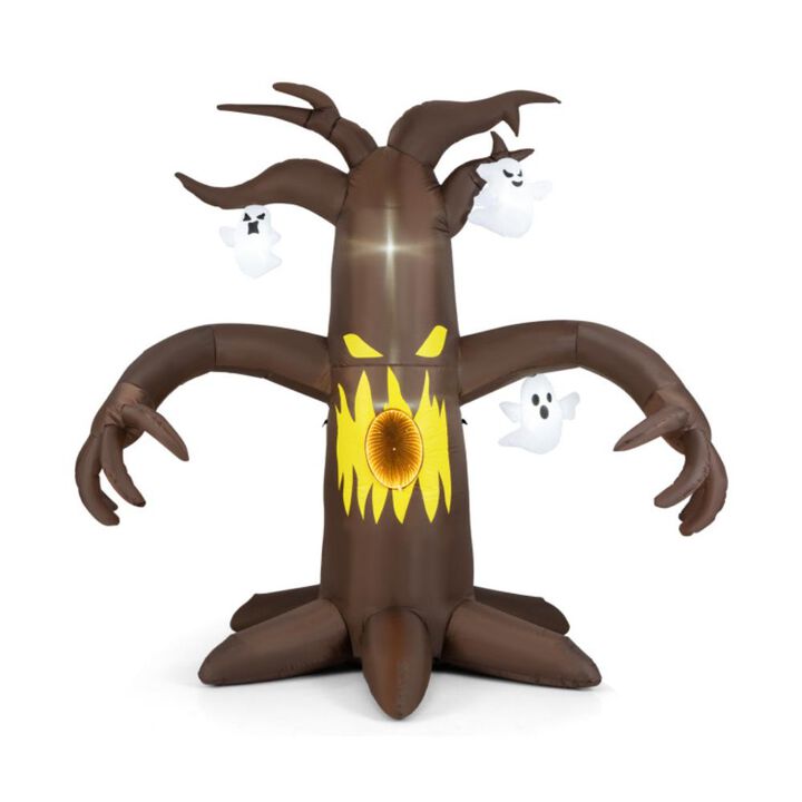 Hivvago 7.8 Feet Halloween Inflatables Scary Dead Tree Halloween Decoration with Ghost