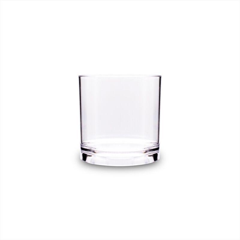 Polycarbonate Drinkware dia.3" h:3" 8 oz. Round Clear Polycarbonate Whisky Glass (Set of 12)