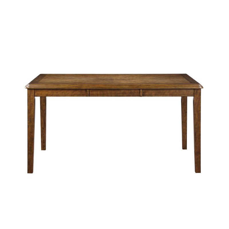 New Classic Furniture Gia 5-Piece 60 Wood Rectangular Dining Set with 4 Chairs in Brown