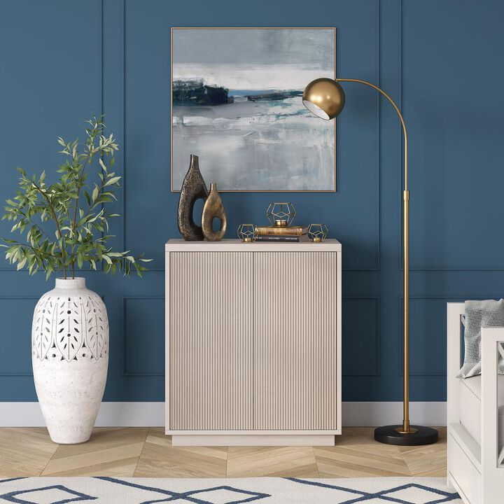 Hudson&Canal Alston 28 Wide Rectangular Accent Cabinet in Alder White