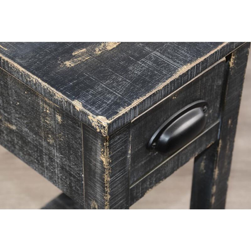 Sunny Designs Black Sand Chair Side Table