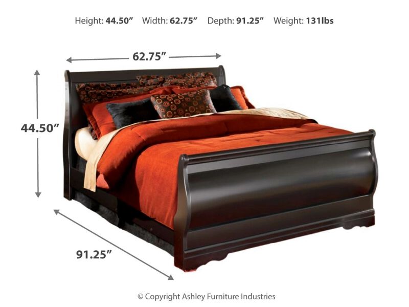 Huey Vineyard Queen Sleigh Bed