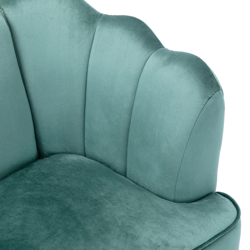 Merax Shell Design 3 Seats Velvet Sofa
