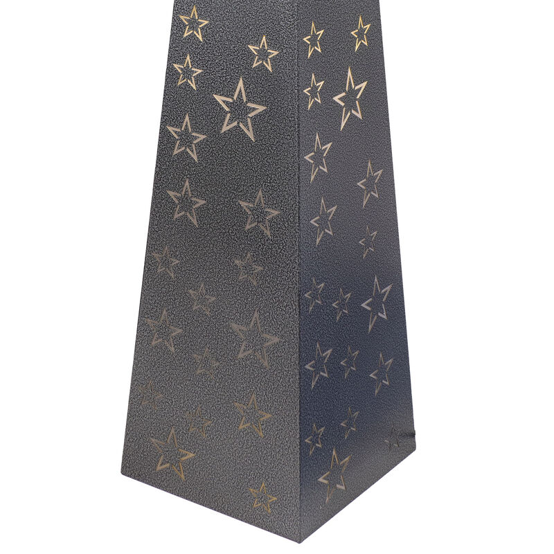 Sunnydaze Starry Sky Galvanized Iron Outdoor Fountain with LEDs - 31.25"