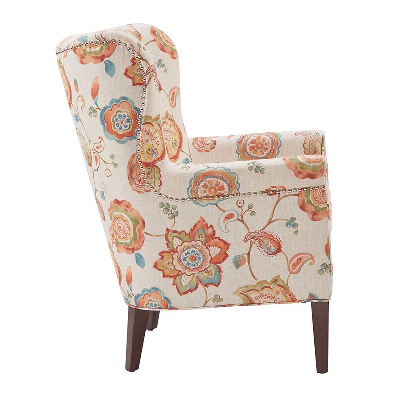 Gracie Mills Debbie Transitional Upholstered Wingback Chair