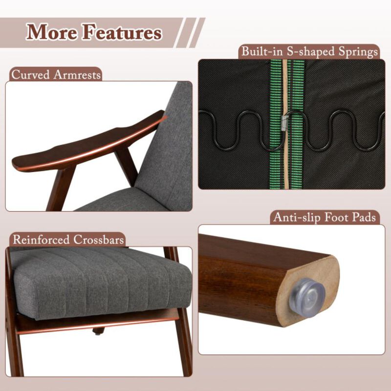 Hivvago Modern Accent Chair Leisure Armchair with Felt Pads