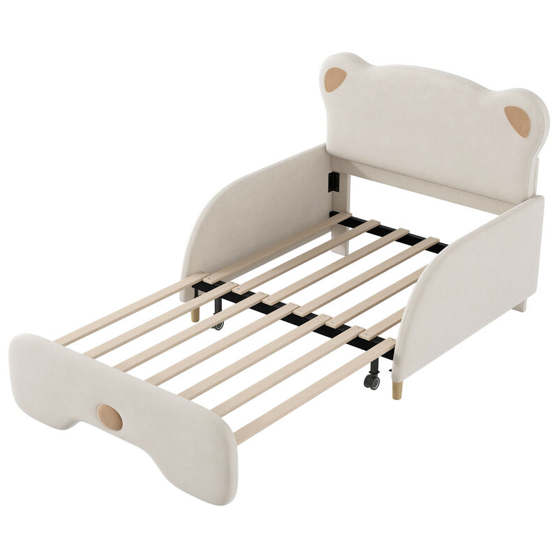 Merax Upholstered Stretchable Platform Bed Sofa Bed