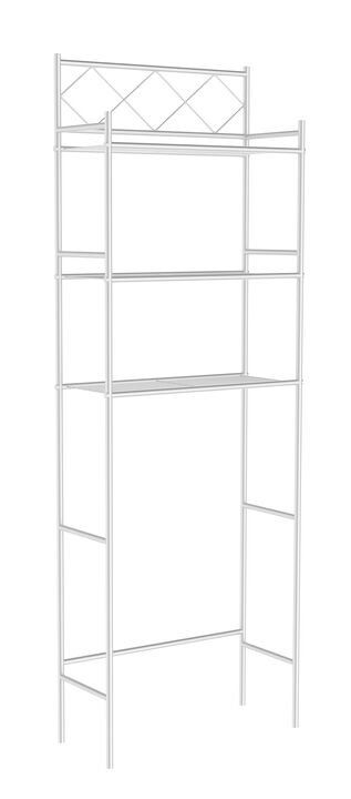 J&V TEXTILES 3-Shelf Metal Bathroom Organizer Over The Toilet, Bathroom Space Saver