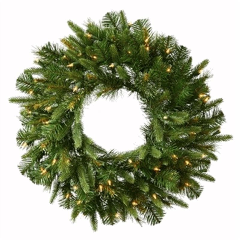 Vickerman  24 in. Cashmere Wreath LED 50WmWht